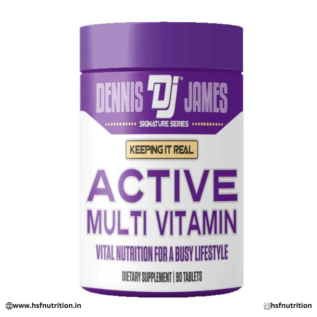 Dennis James Signature Series DJ Active Multivitamin – 90 Tablets | Vital Daily Nutrition for Energy, Immunity & Performance