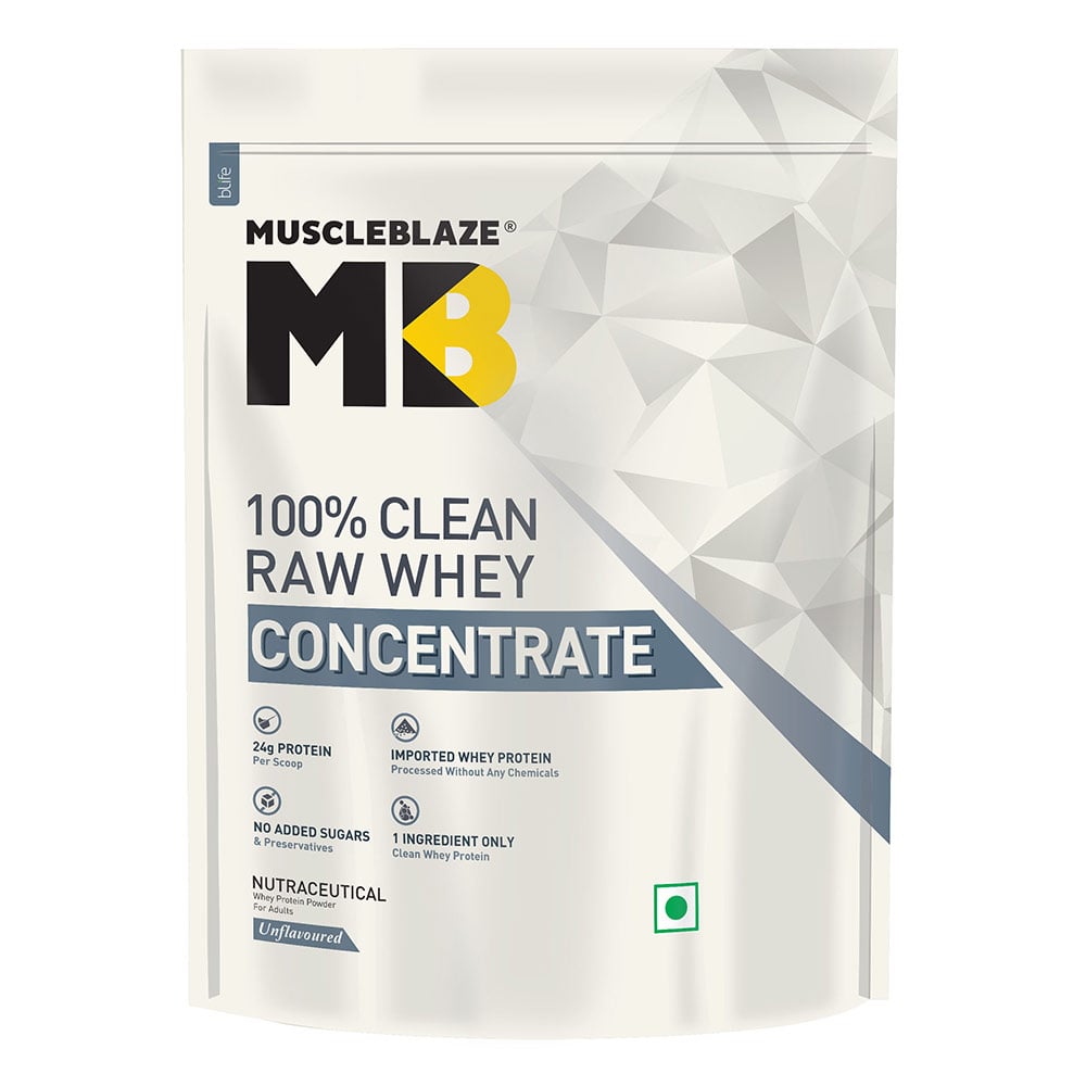 100% Clean Raw Whey Protein Concentrate (1.1 lb)