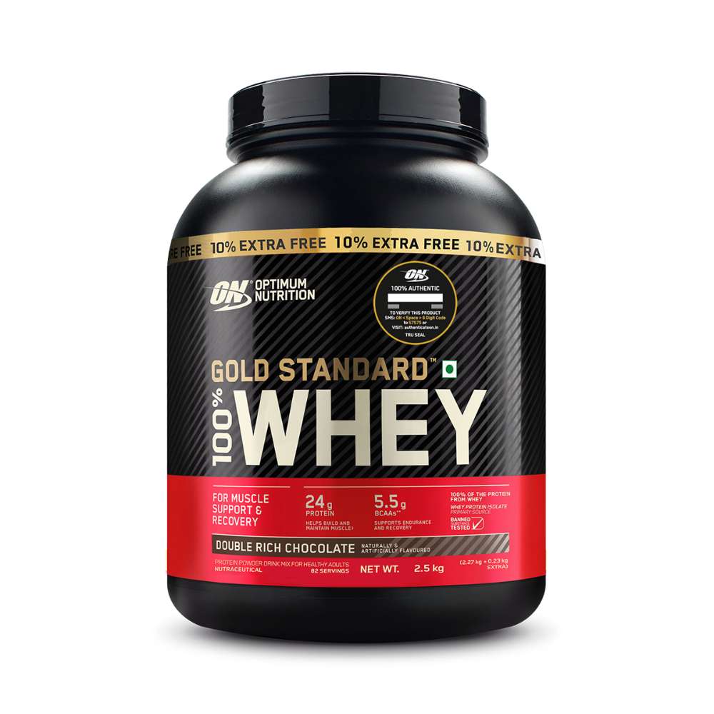 Optimum Nutrition (ON) Gold Standard 100 Whey Protein Powder (2.5 kg (5.5 lb))