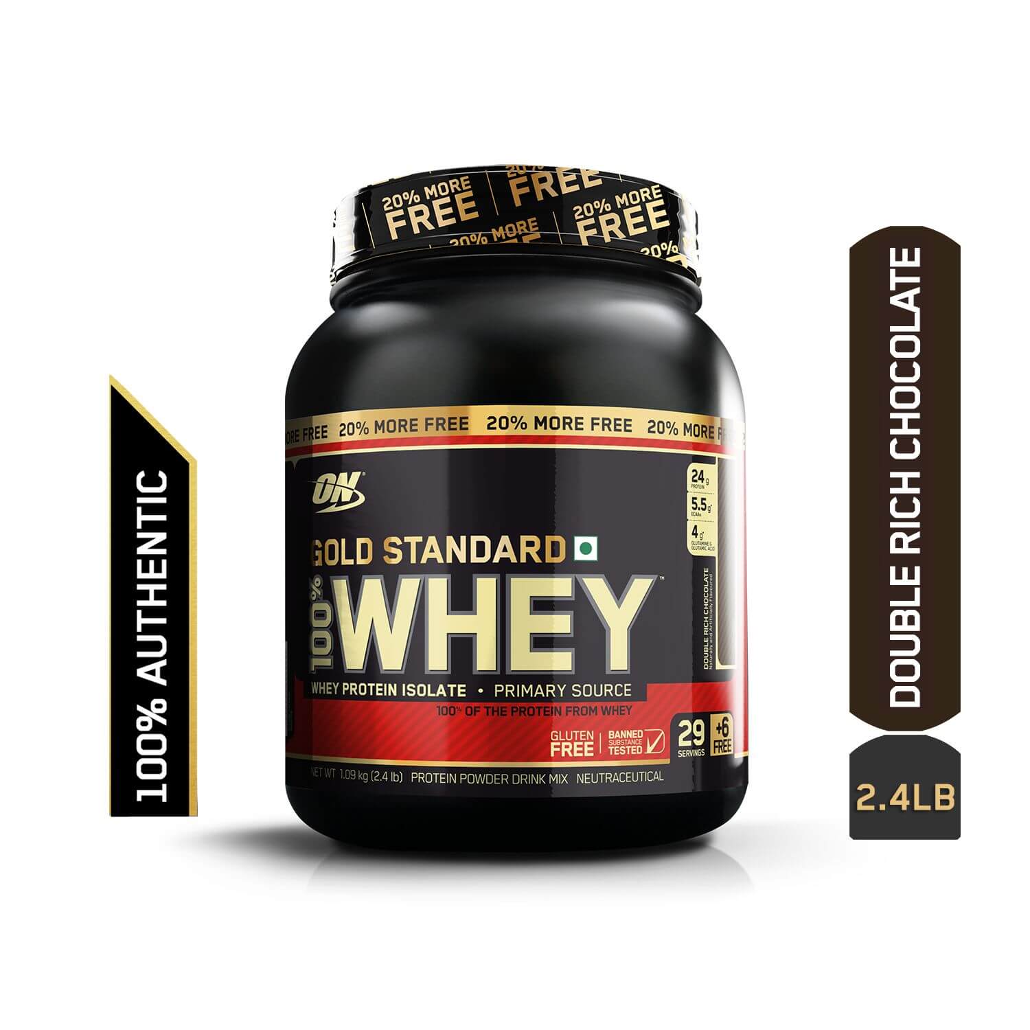 Optimum Nutrition (ON) Gold Standard 100 Whey Protein Powder (1.09 kg (2.4 lb))