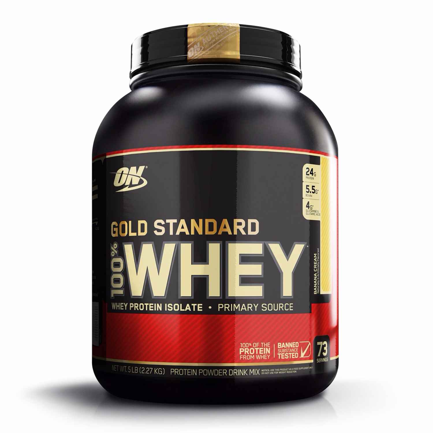 Optimum Nutrition (ON) Gold Standard 100 Whey Protein Powder (2.27 kg (5 lb))