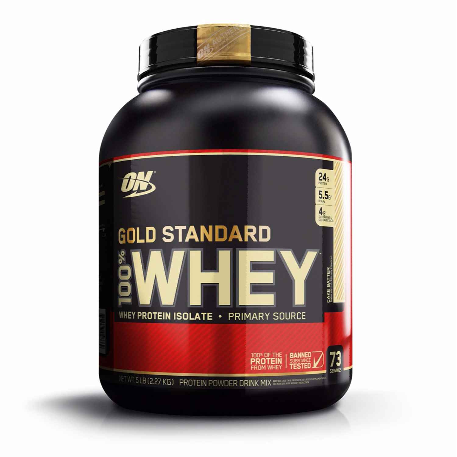Optimum Nutrition (ON) Gold Standard 100 Whey Protein Powder (2.27 kg (5 lb))