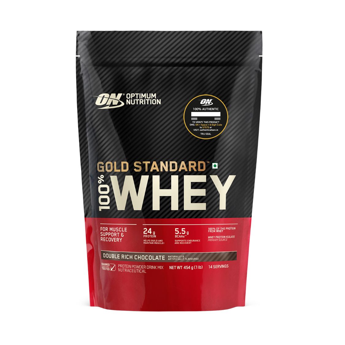 Optimum Nutrition (ON) Gold Standard 100 Whey Protein Powder (454 g (1 lb))