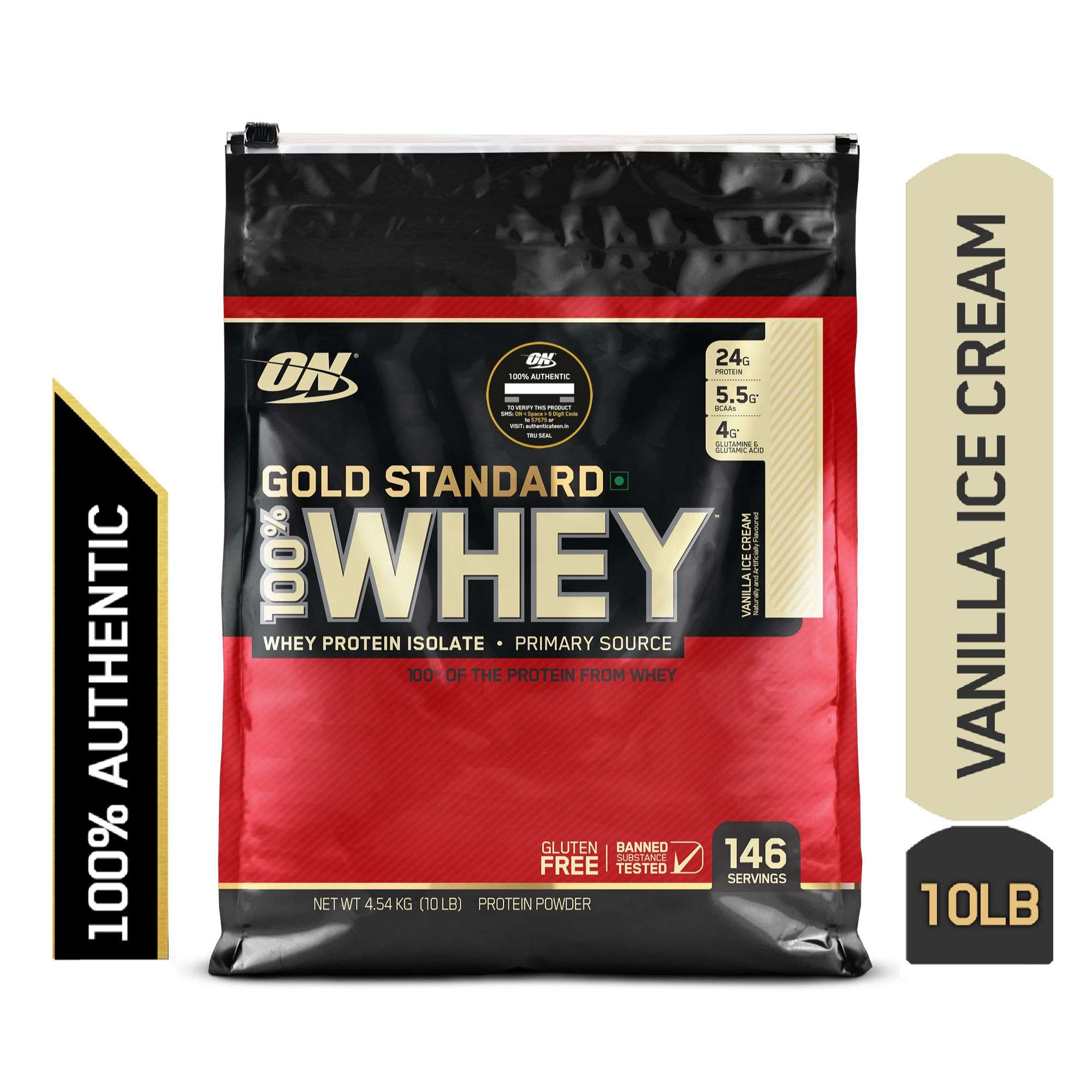 Optimum Nutrition (ON) Gold Standard 100 Whey Protein Powder (4.54 kg (10 lb))