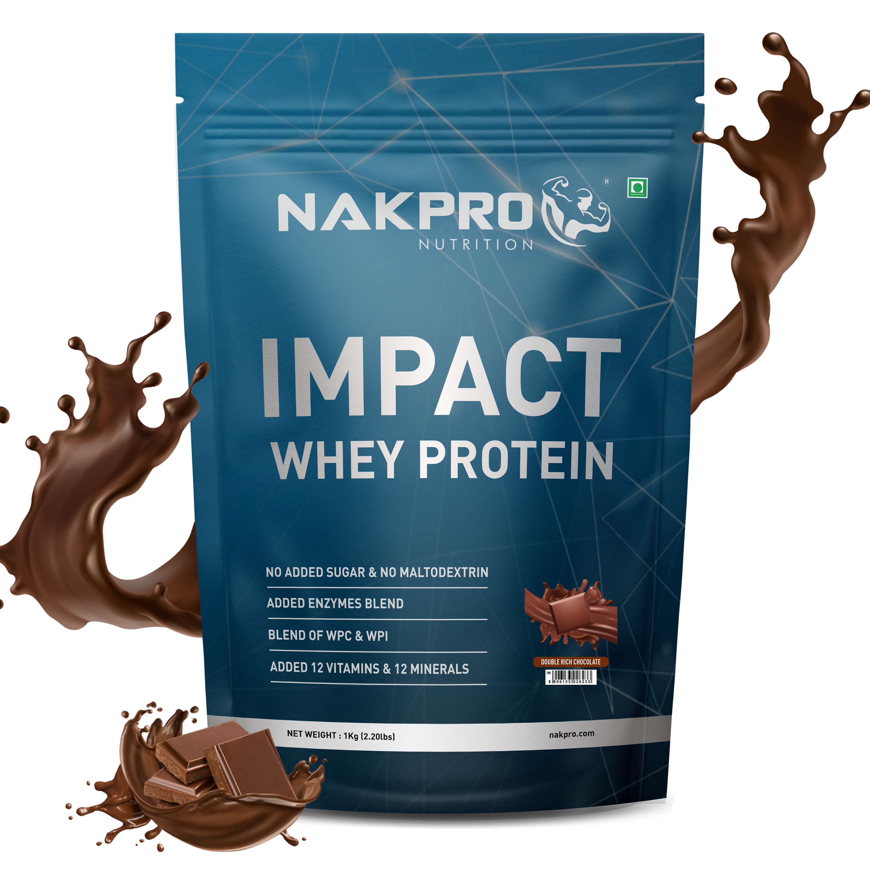 Nakpro Impact Whey Protein (1 kg (2.2 lb))