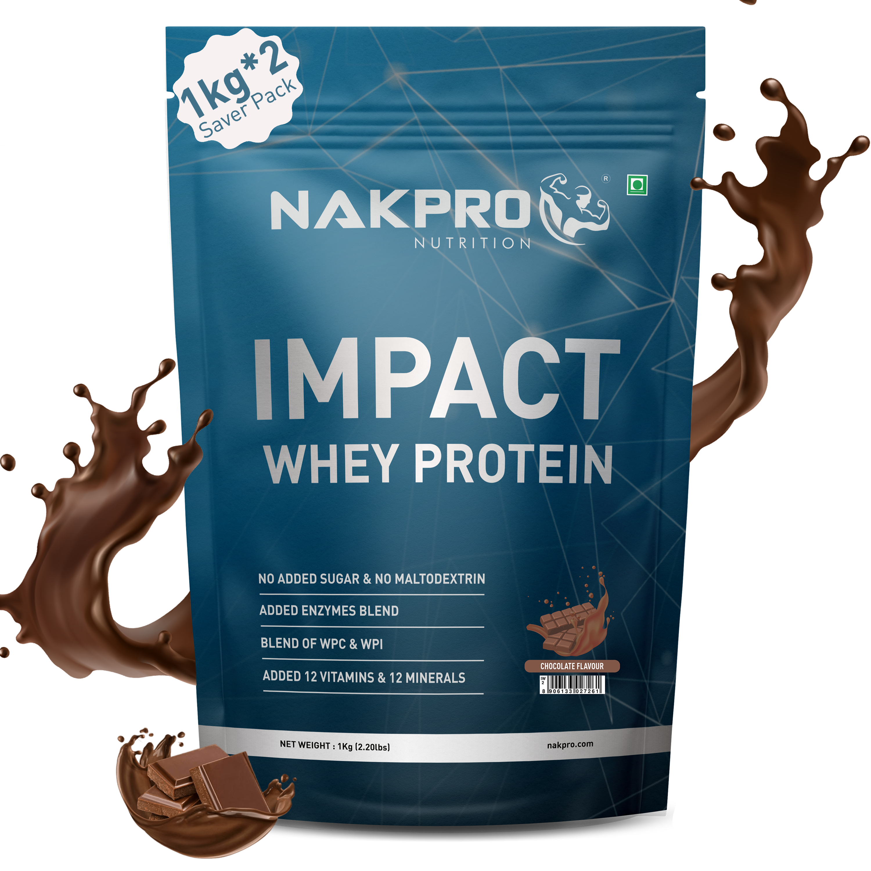 Nakpro Impact Whey Protein (2 kg (4.4 lb))