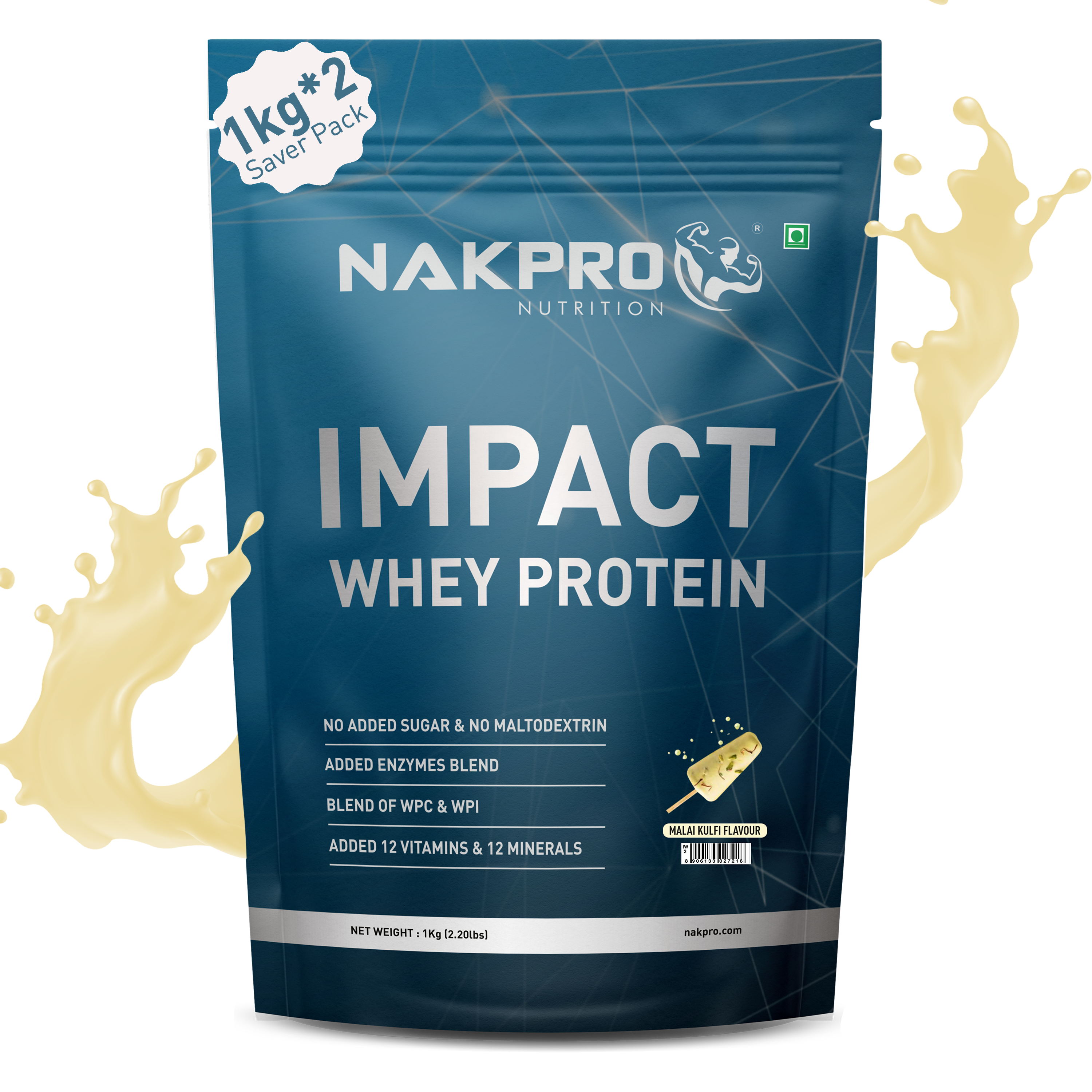 Nakpro Impact Whey Protein (2 kg (4.4 lb))