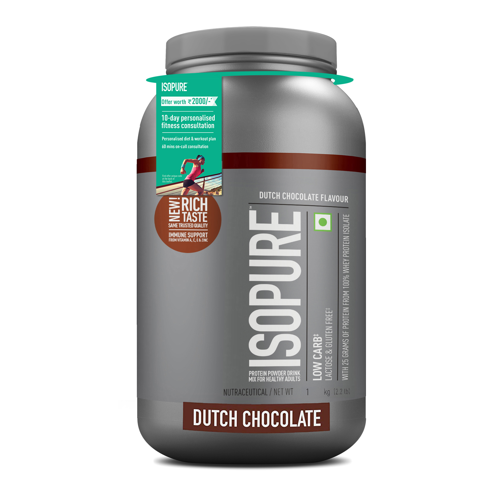 Isopure Low Carb 100% Whey Protein Isolate Powder (1 kg (2.2 lb))