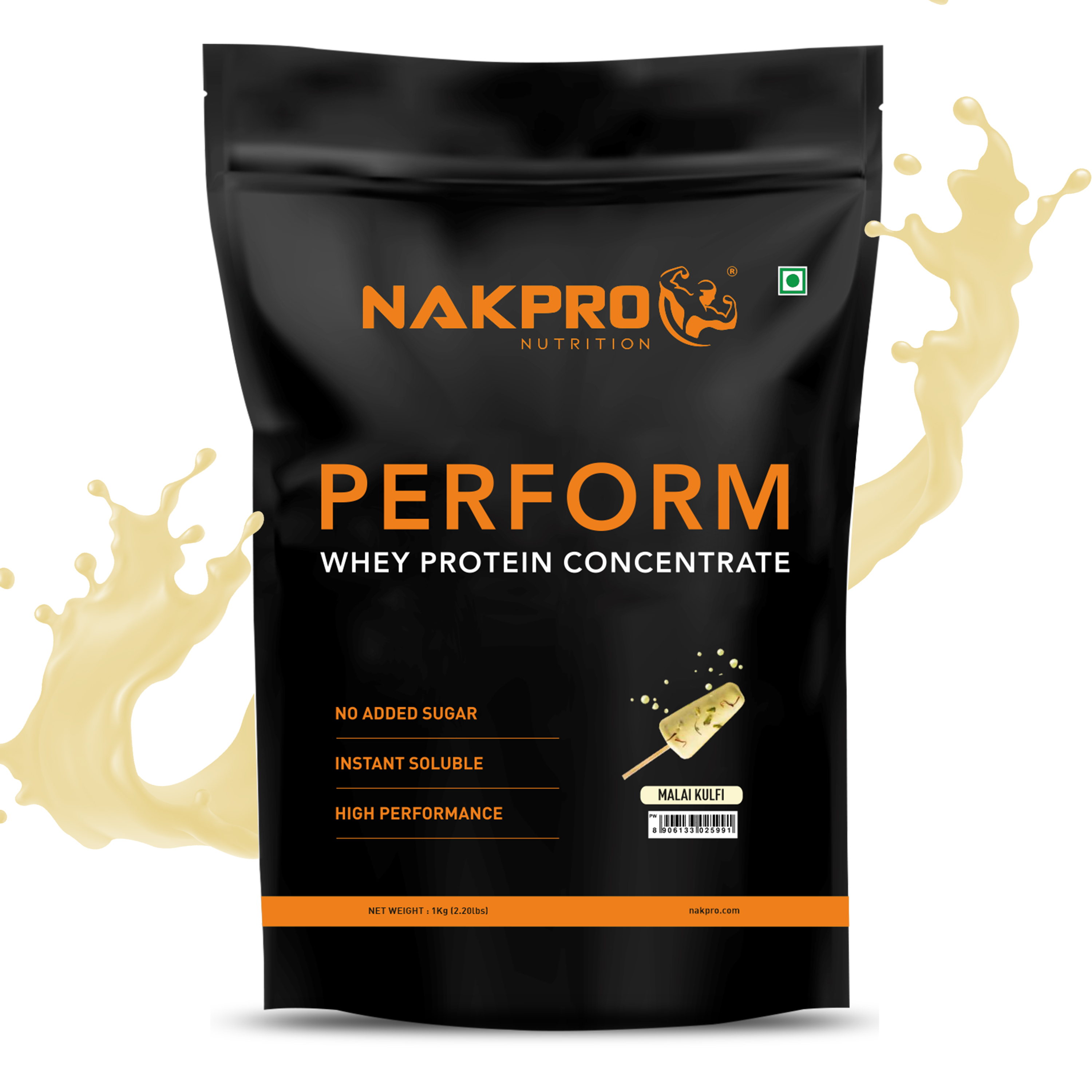 Nakpro Perform Whey Protein Supplement Powder (1 kg (2.2 lb))