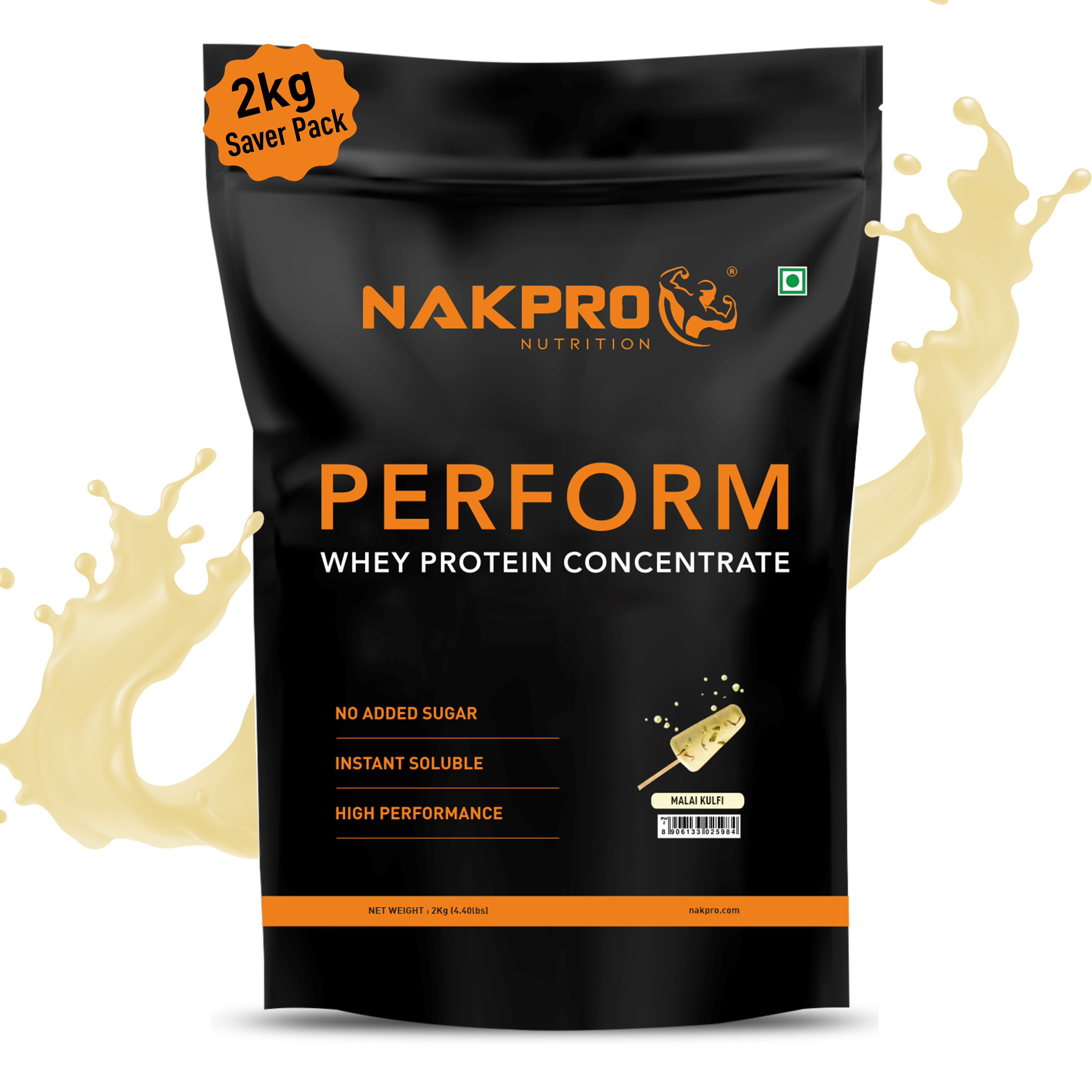 Nakpro Perform Whey Protein Supplement Powder (2 kg (4.4 lb))