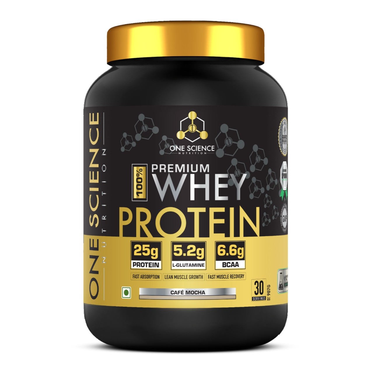 One Science Nutrition Premium Whey Protein [Grass Fed Whey] (907 g (1.99 lb))