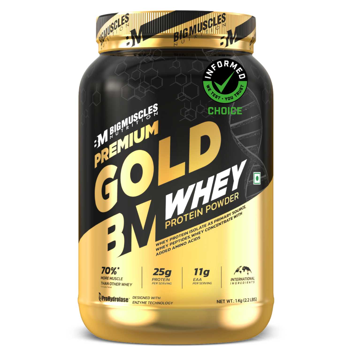 Bigmuscles Nutrition Premium Gold Whey (1 kg (2.2 lb))