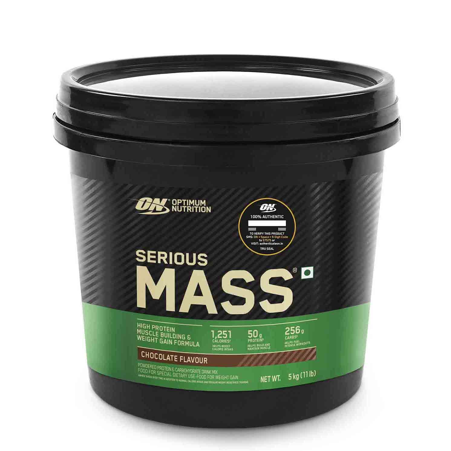 Optimum Nutrition (ON) Serious Mass Weight Gainer Powder (Vegetarian) (5 kg (11 lb))