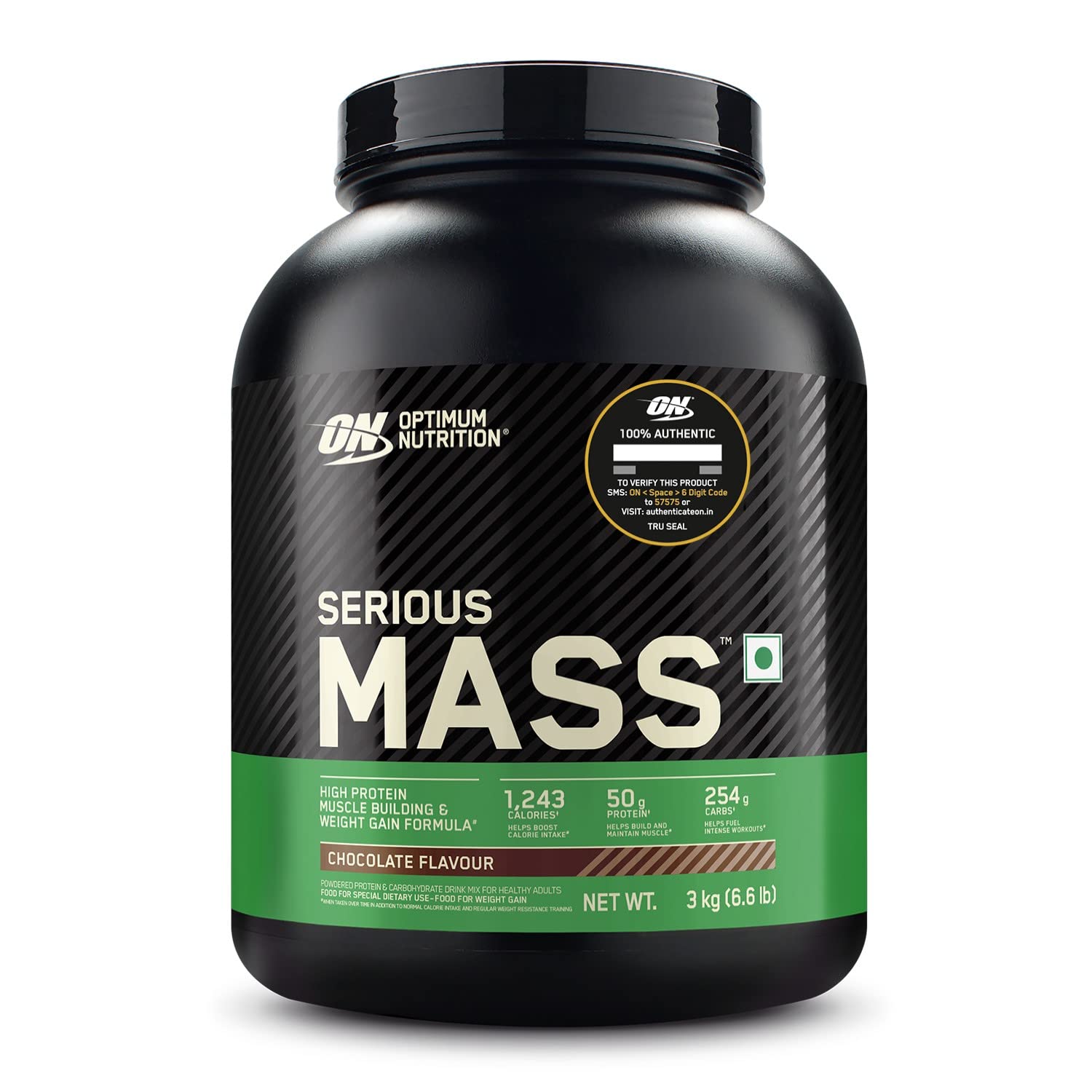 Optimum Nutrition (ON) Serious Mass Weight Gainer Powder (Vegetarian) (3 kg (6.6 lb))