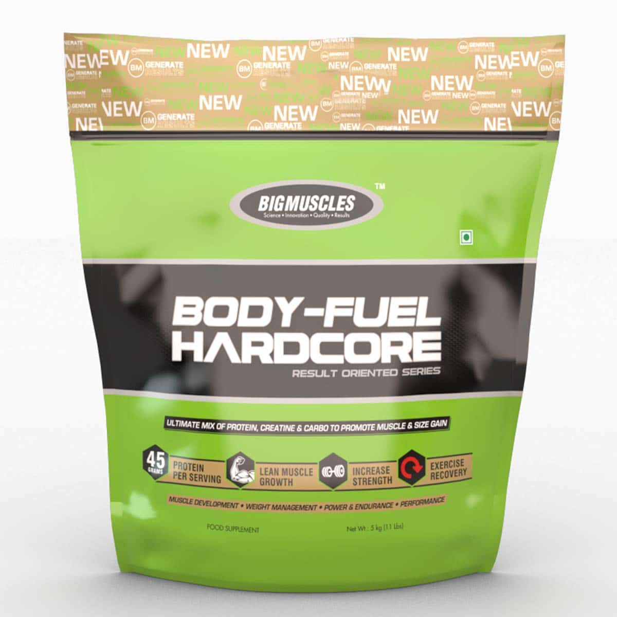 Bigmuscles Nutrition Bodyfuel Hardcore Mass Gainer (5 kg (11 lb))