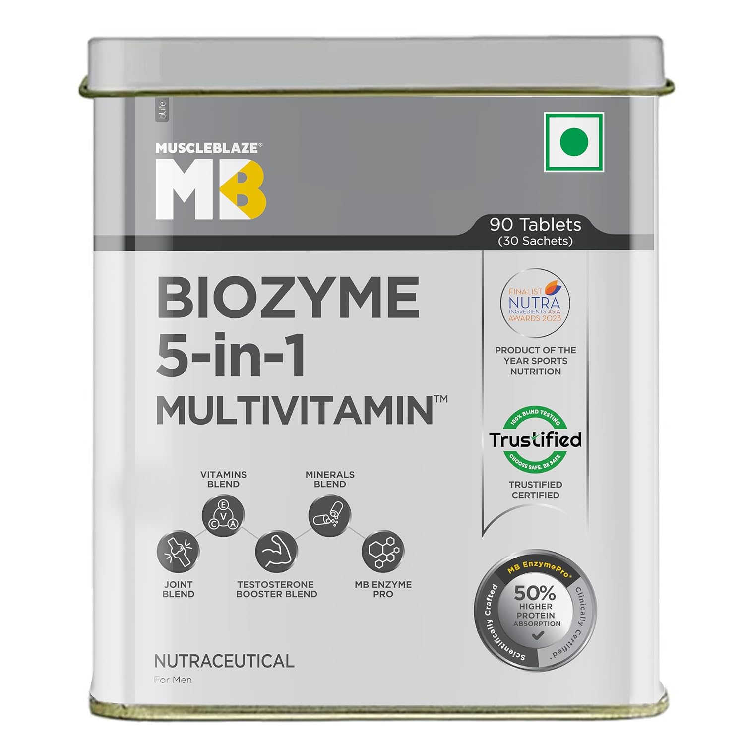 MuscleBlaze Biozyme 5-in-1 Multivitamin (Standard)
