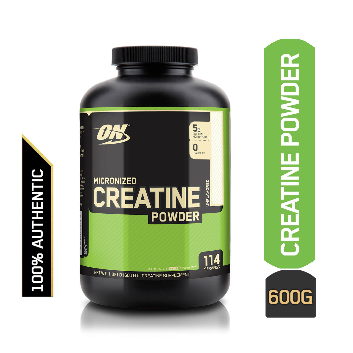 Optimum Nutrition (ON) Micronized Creatine Monohydrate Powder (600 g (1.32 lb))