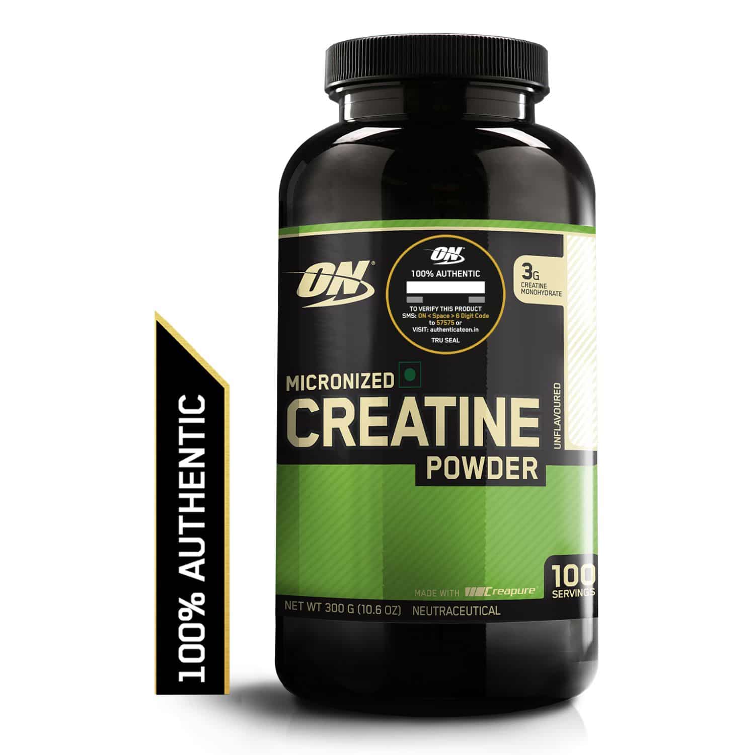 Optimum Nutrition (ON) Micronized Creatine Monohydrate Powder (300 g (0.66 lb))