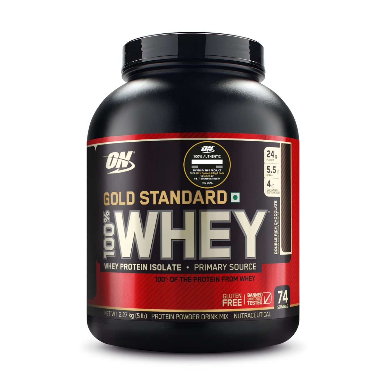 Optimum Nutrition (ON) Gold Standard 100 Whey Protein Powder (2.27 kg (5 lb))