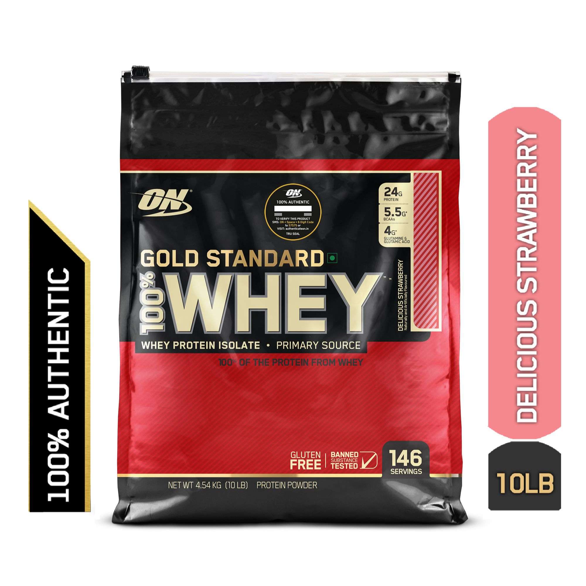 Optimum Nutrition (ON) Gold Standard 100 Whey Protein Powder (4.54 kg (10 lb))