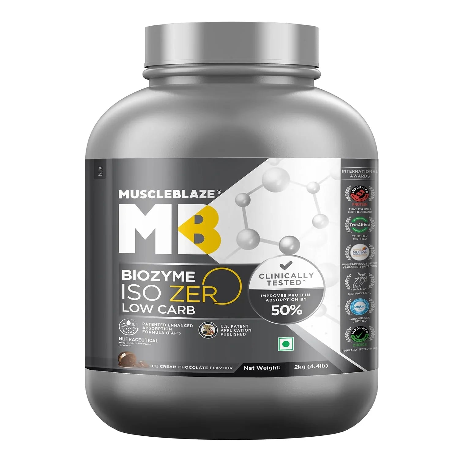 Muscleblaze Biozyme Iso-Zero Low Carb Isolate Protein - 2 Kg