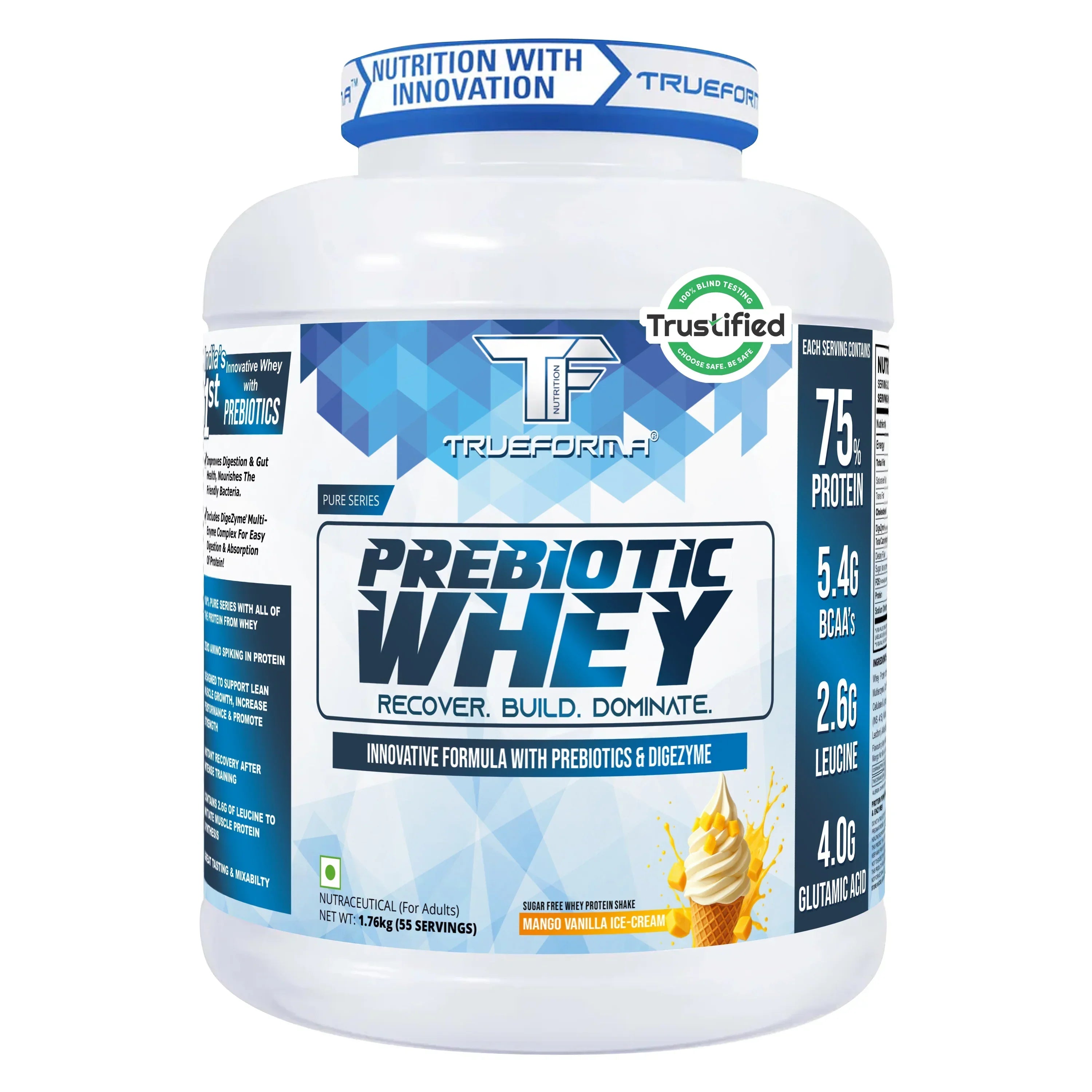 Trueforma® 100% Whey Protein with Prebiotics & Enzymes (1.76 Kg)