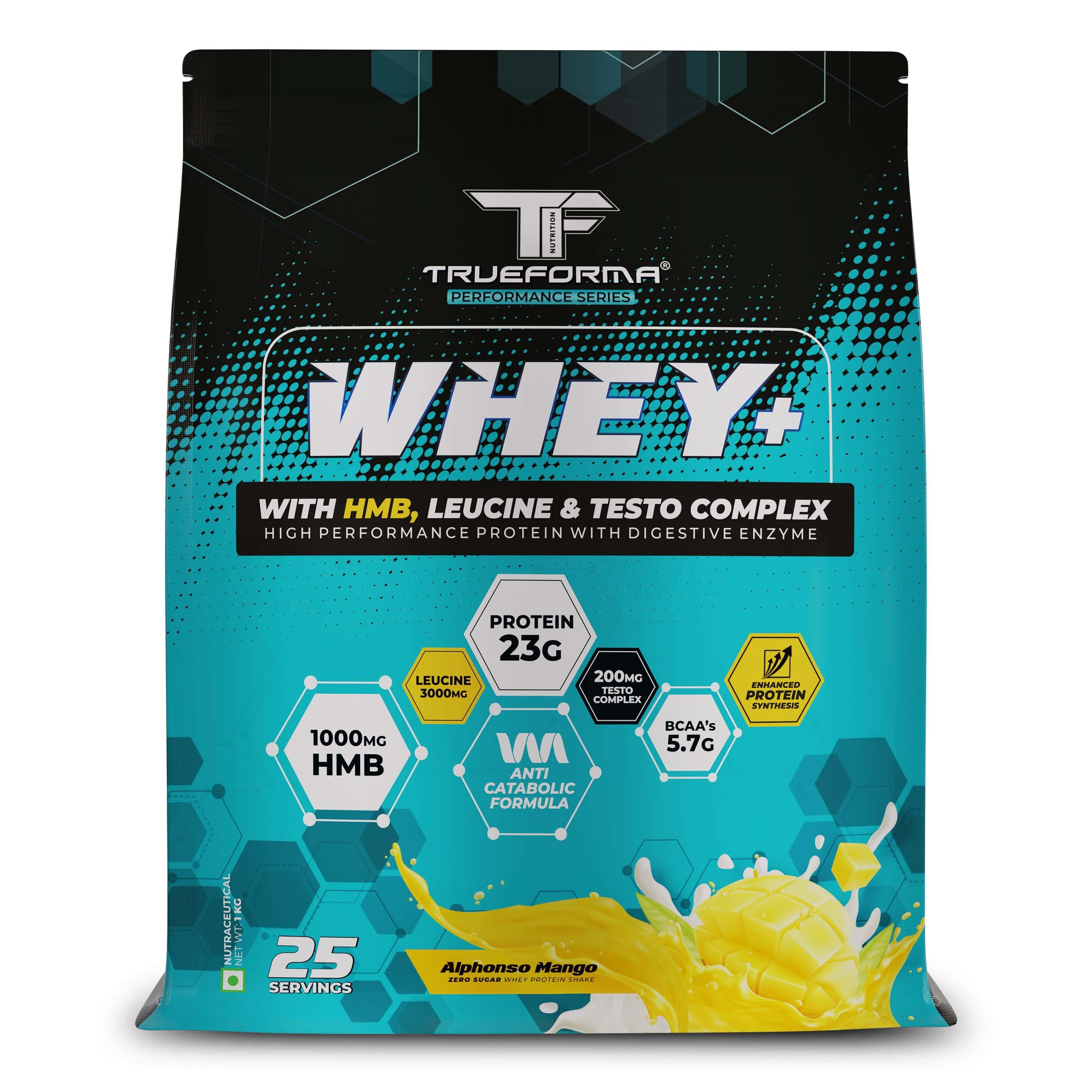 Trueforma® Whey+ Protein with HMB, Leucine, Ginseng & Tribulus (1 Kg)