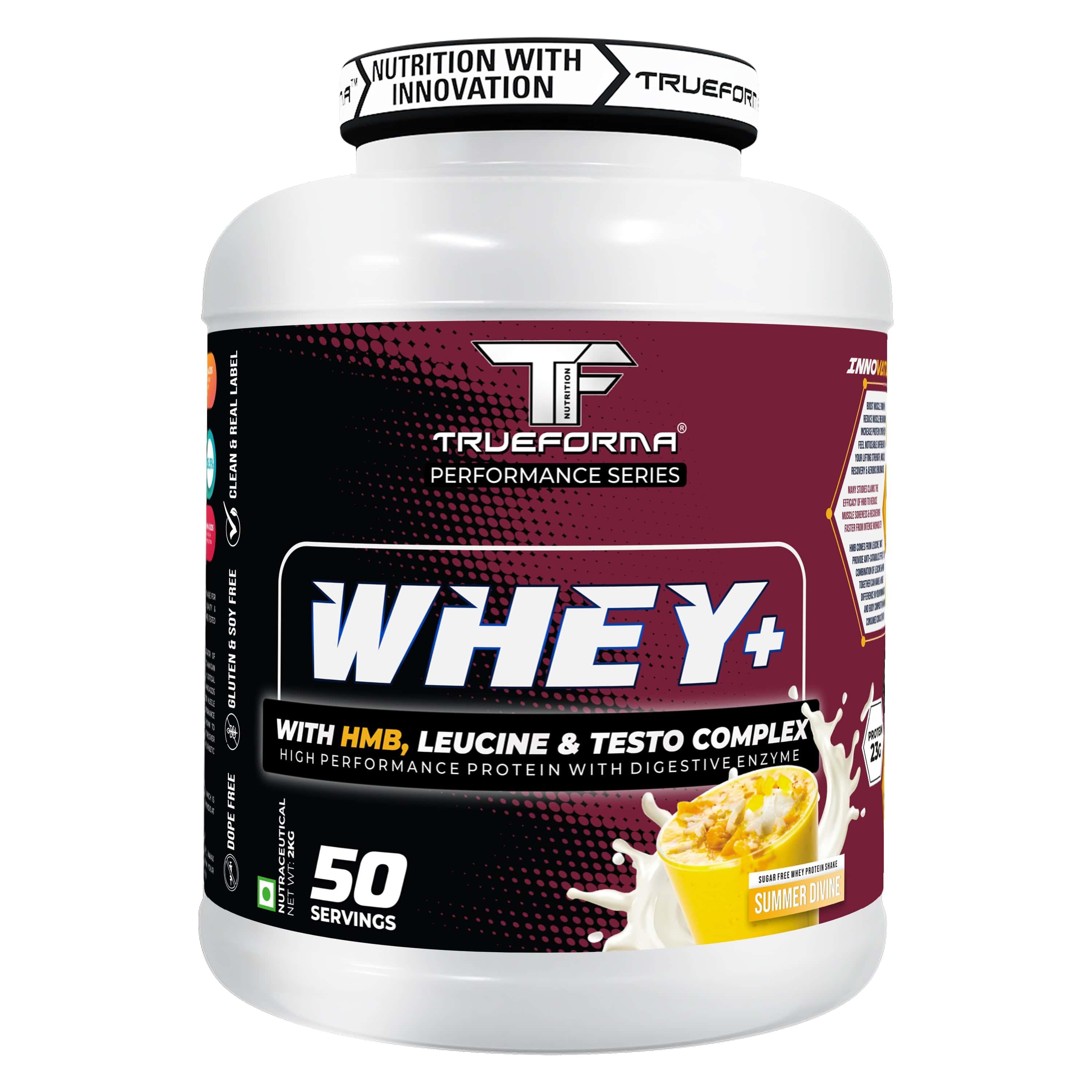 Trueforma® Whey+ Protein with HMB, Leucine, Ginseng & Tribulus (2 Kg)