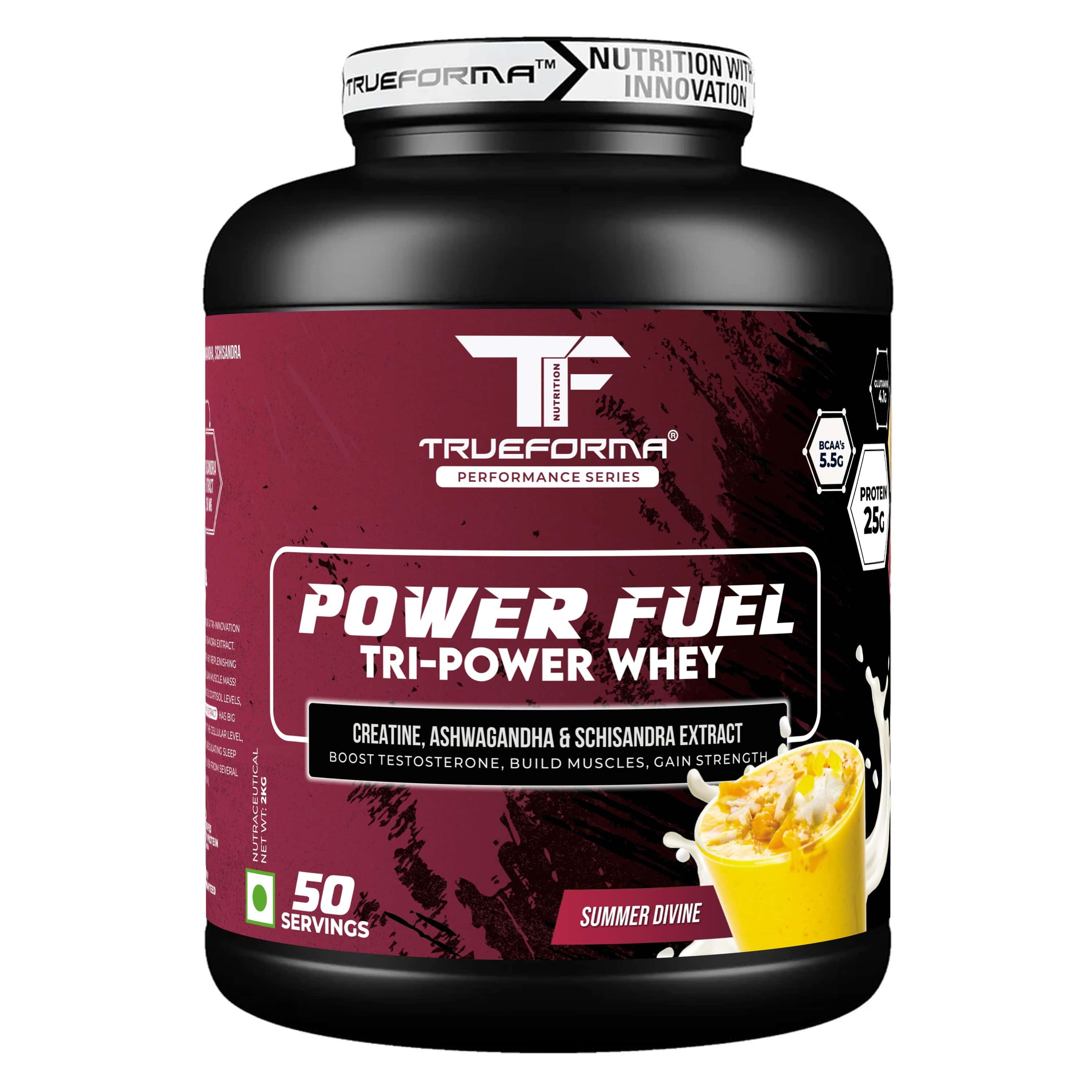 Trueforma® Power Fuel – Whey Protein with Creatine & Ashwagandha (2 Kg)