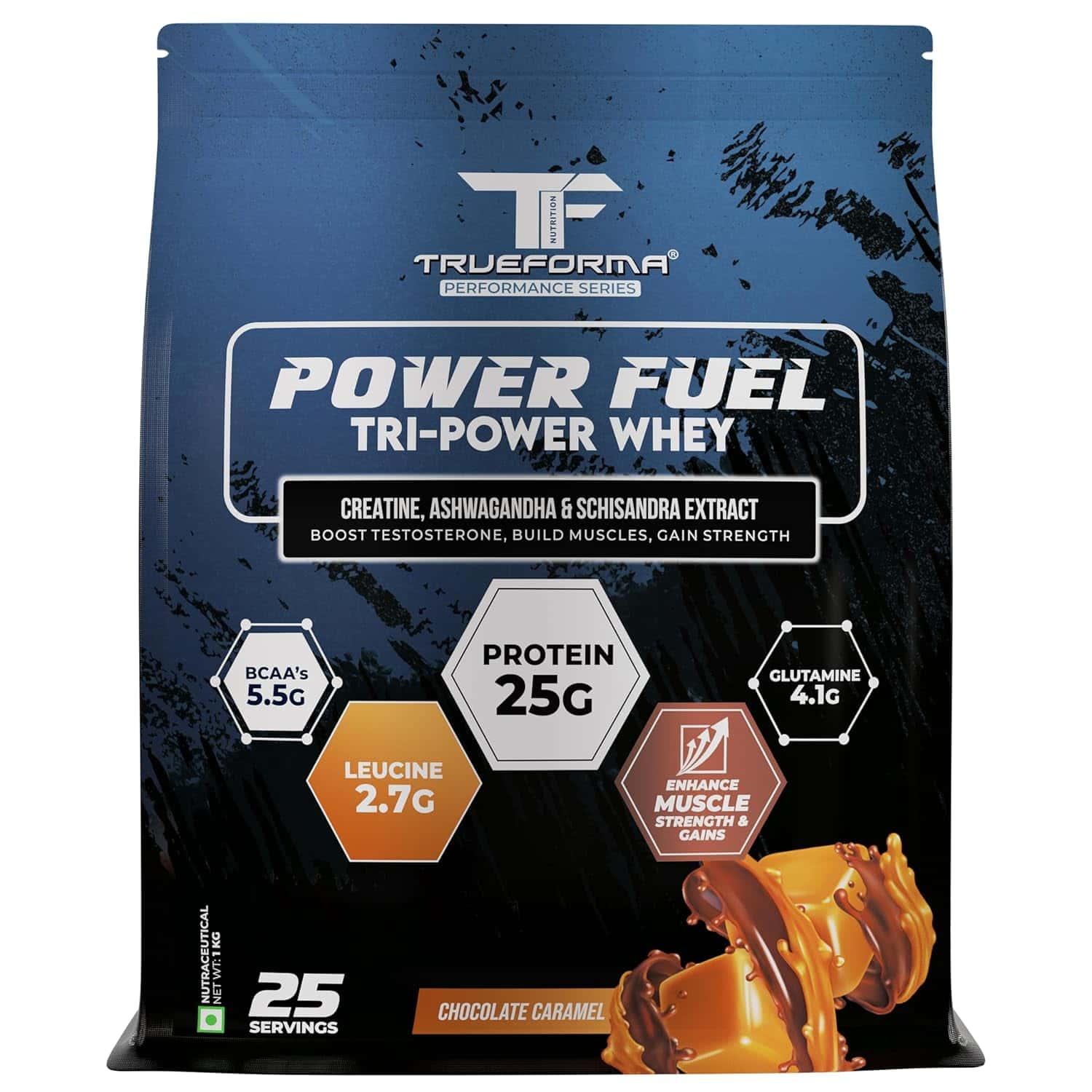Trueforma® Power Fuel – Whey Protein with Creatine & Ashwagandha (1 Kg)