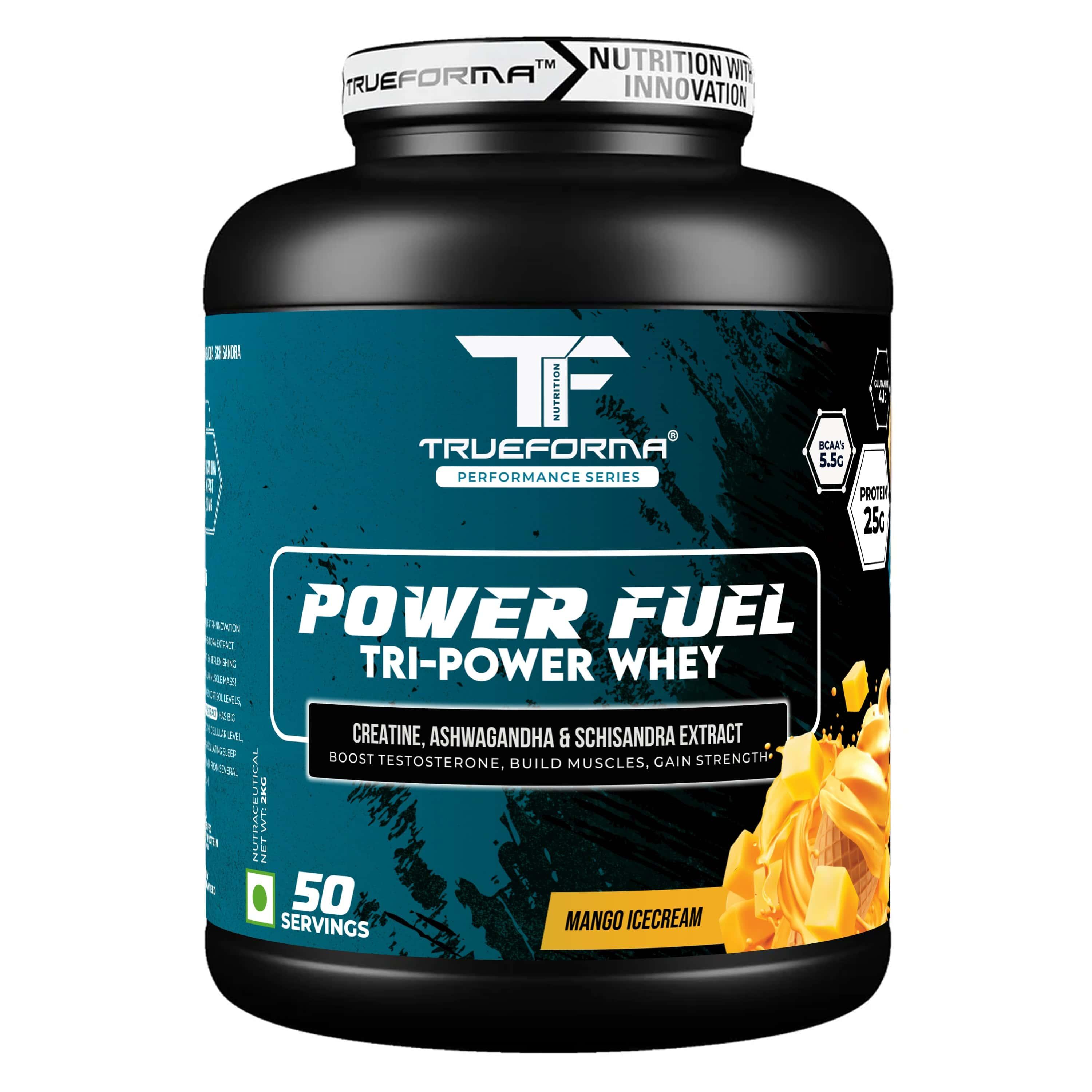 Trueforma® Power Fuel – Whey Protein with Creatine & Ashwagandha (2 Kg)